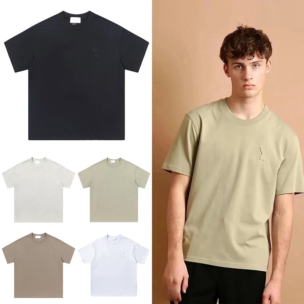 Ami Paris black T-shirt in casual streetwear style