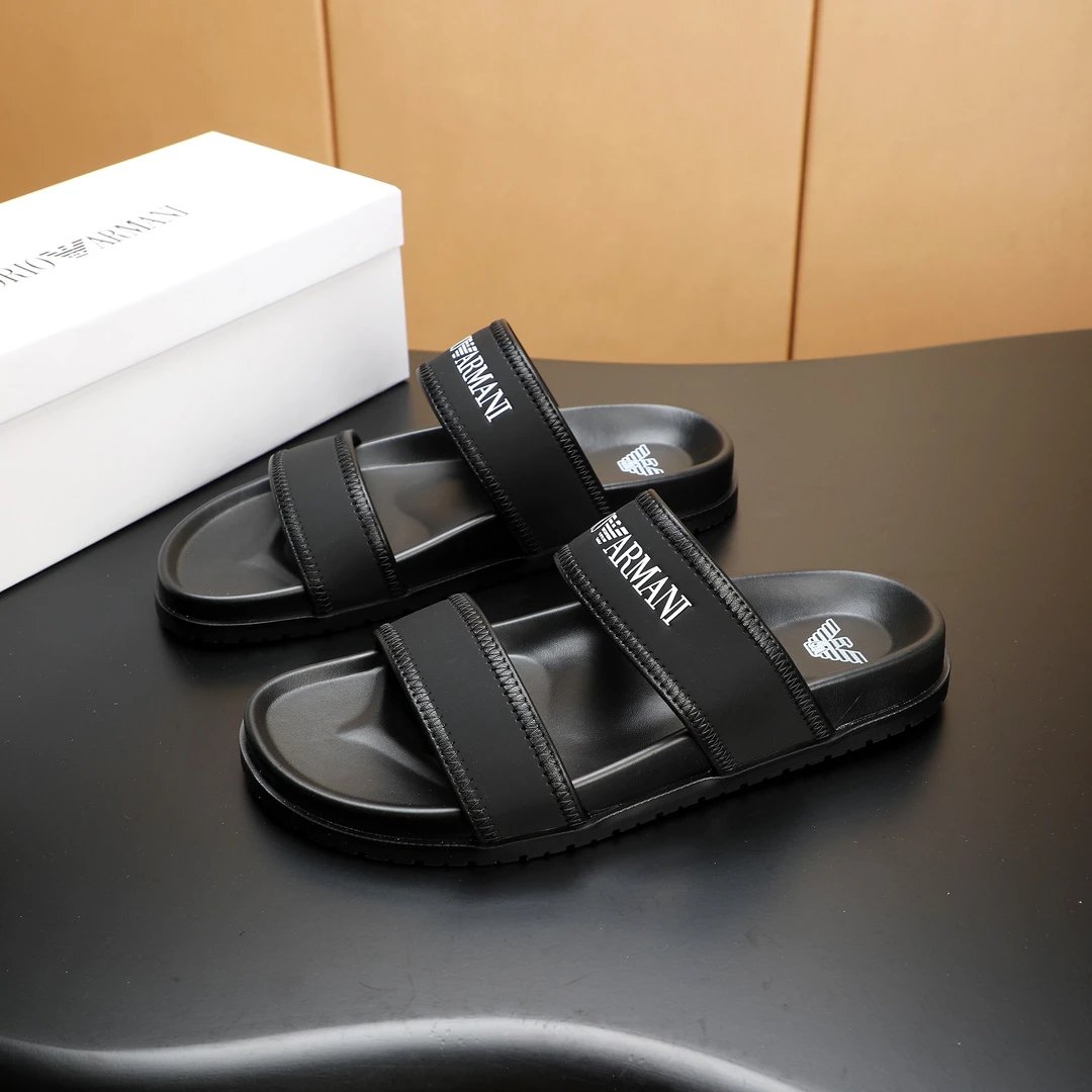 Armani slides black