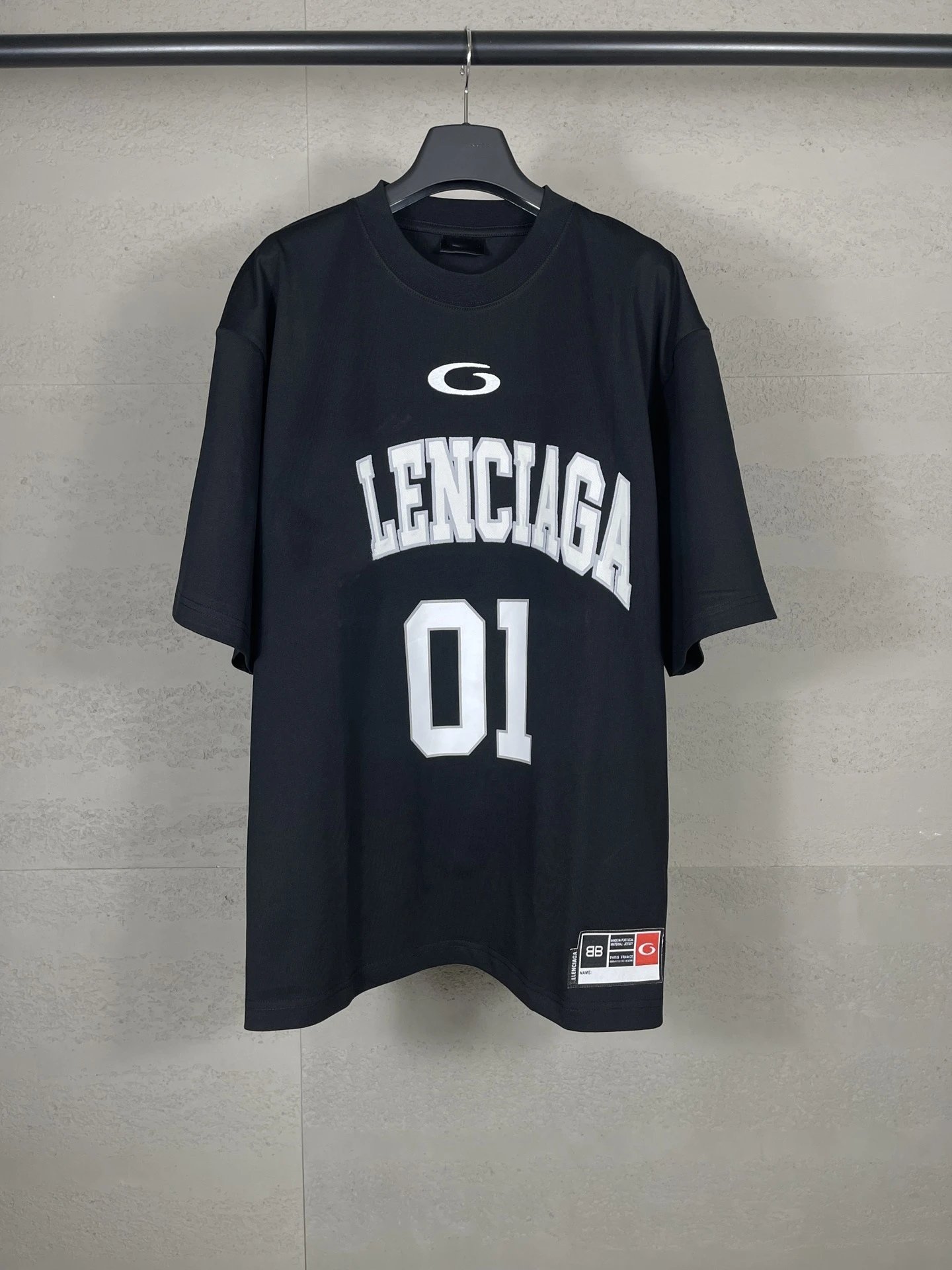Balenciaga black T-shirt in casual streetwear style - Image 2