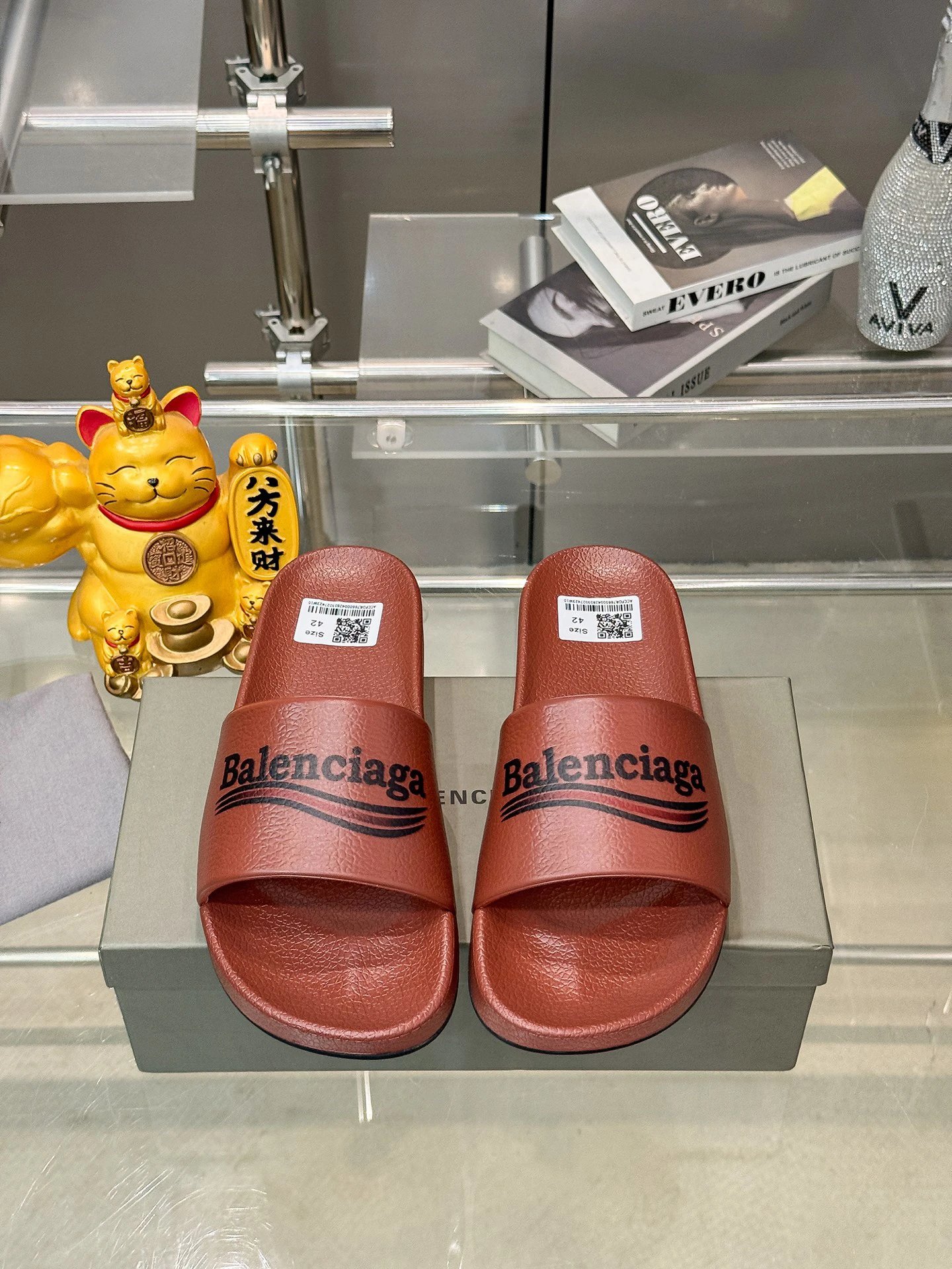 Balenciaga slides gray