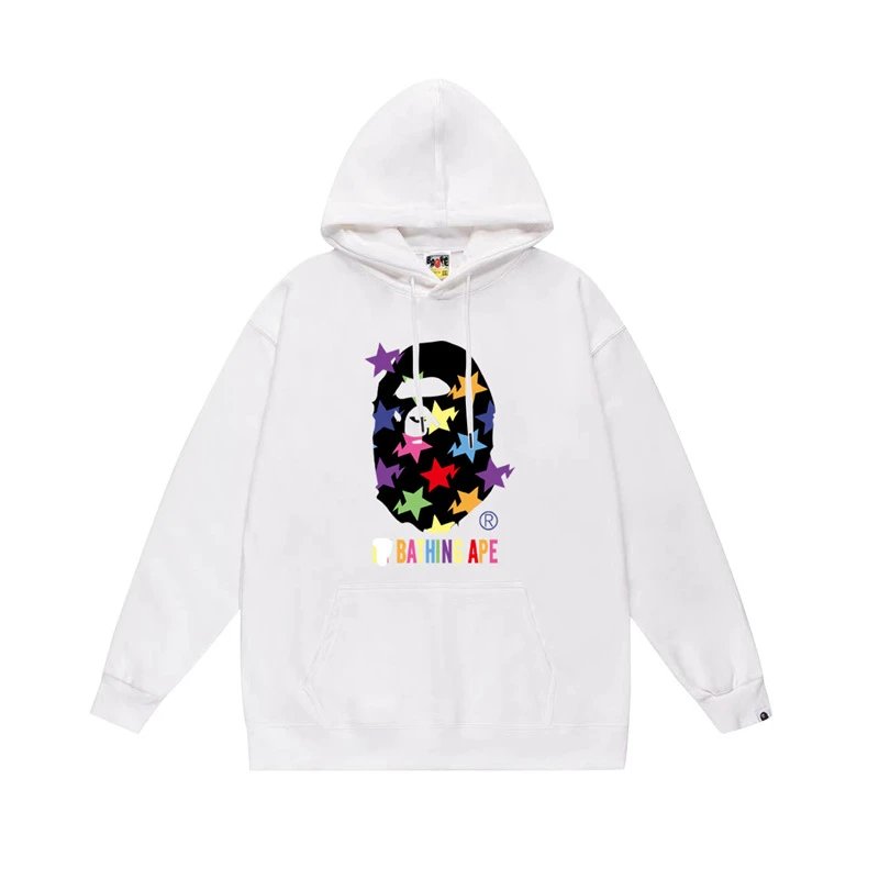 Bape white hoodie in relaxed streetwear style - Image 21