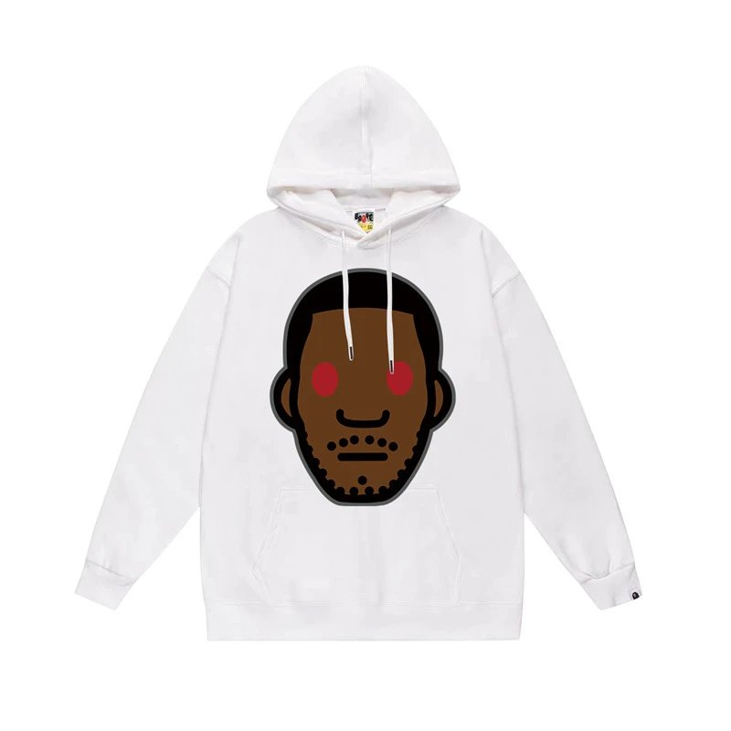 Bape white hoodie in relaxed streetwear style - Image 24