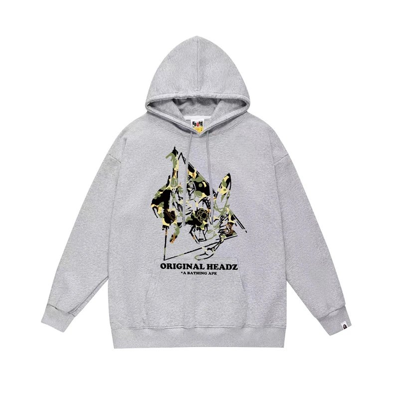Bape white hoodie in relaxed streetwear style - Image 37