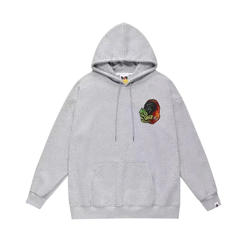 Bape white hoodie in relaxed streetwear style - Image 40