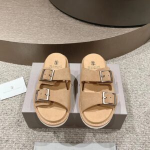 Brunello Cucinelli slides brown