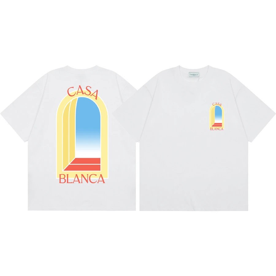 Casablanca graphic print black T-shirt in casual streetwear style - Image 13
