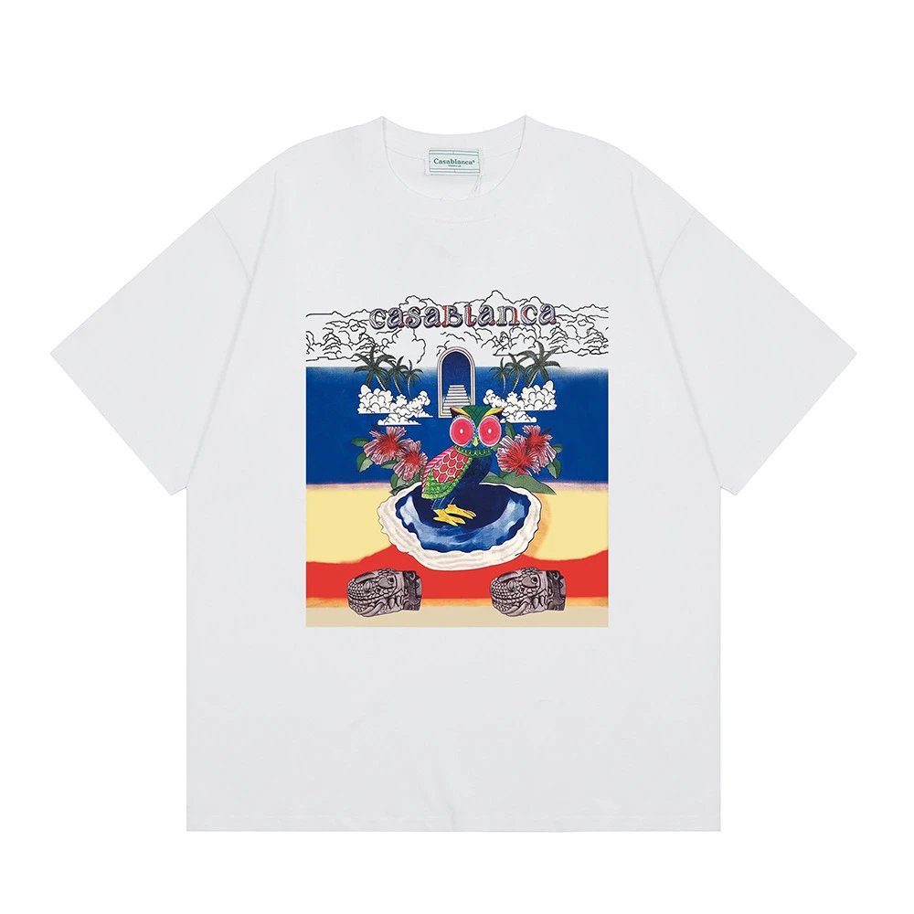 Casablanca graphic print black T-shirt in casual streetwear style - Image 15
