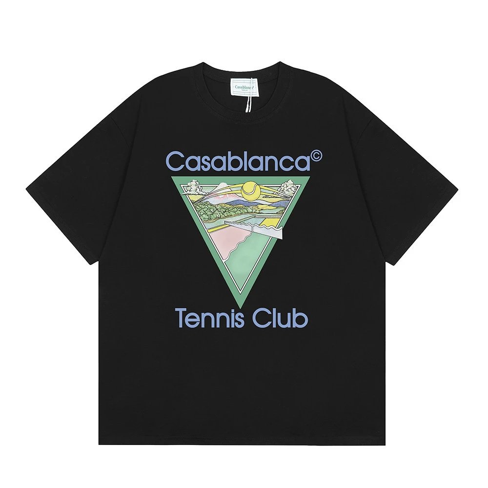 Casablanca graphic print black T-shirt in casual streetwear style - Image 20