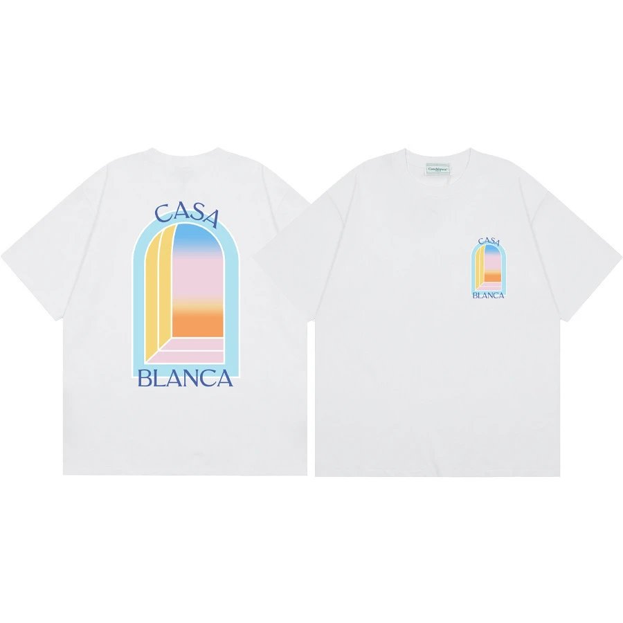 Casablanca graphic print black T-shirt in casual streetwear style - Image 3