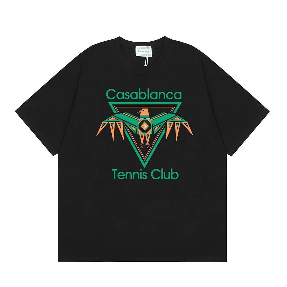 Casablanca graphic print black T-shirt in casual streetwear style - Image 22