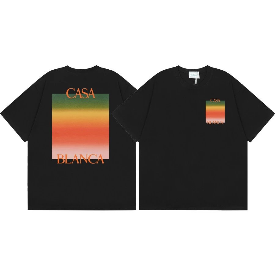 Casablanca graphic print black T-shirt in casual streetwear style - Image 26