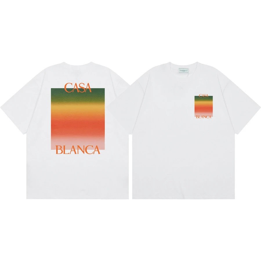 Casablanca graphic print black T-shirt in casual streetwear style - Image 27