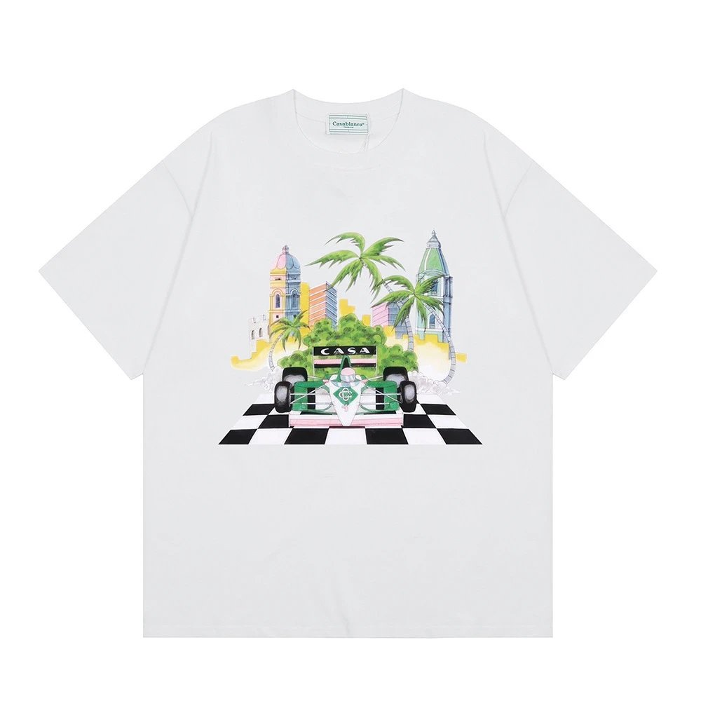 Casablanca graphic print black T-shirt in casual streetwear style - Image 29