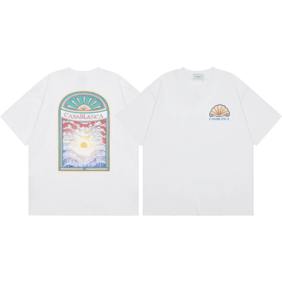 Casablanca graphic print black T-shirt in casual streetwear style - Image 31