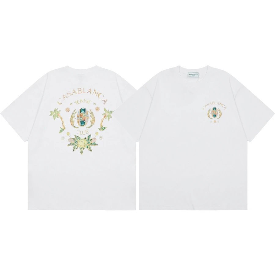 Casablanca graphic print black T-shirt in casual streetwear style - Image 33