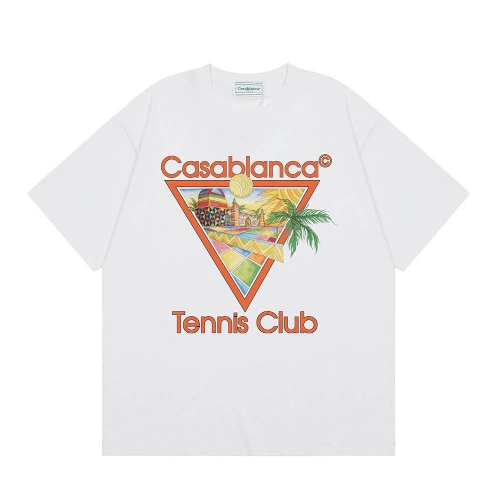 Casablanca graphic print black T-shirt in casual streetwear style - Image 35