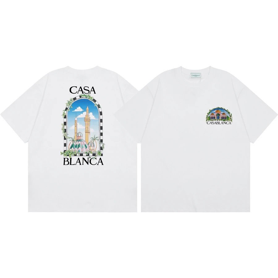 Casablanca graphic print black T-shirt in casual streetwear style - Image 41