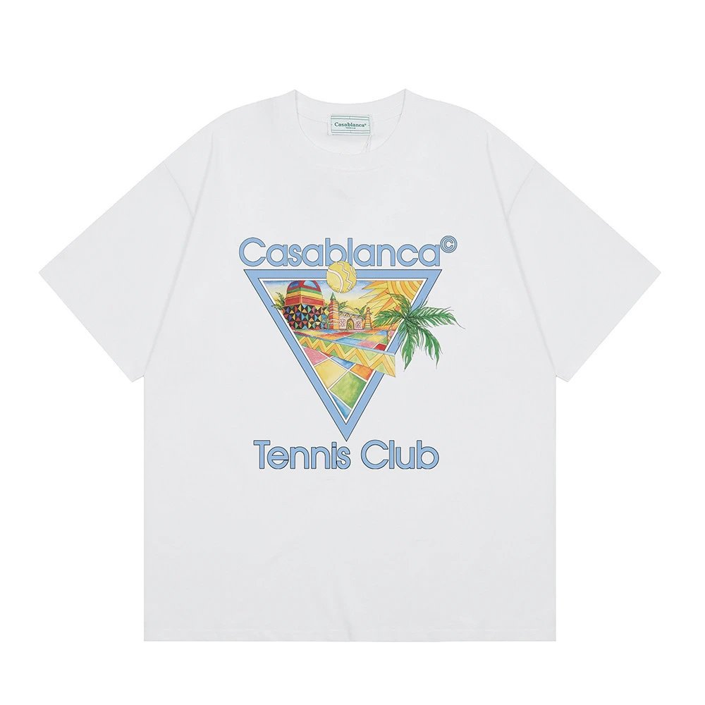 Casablanca graphic print black T-shirt in casual streetwear style - Image 7
