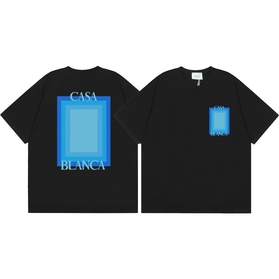Casablanca graphic print black T-shirt in casual streetwear style - Image 10