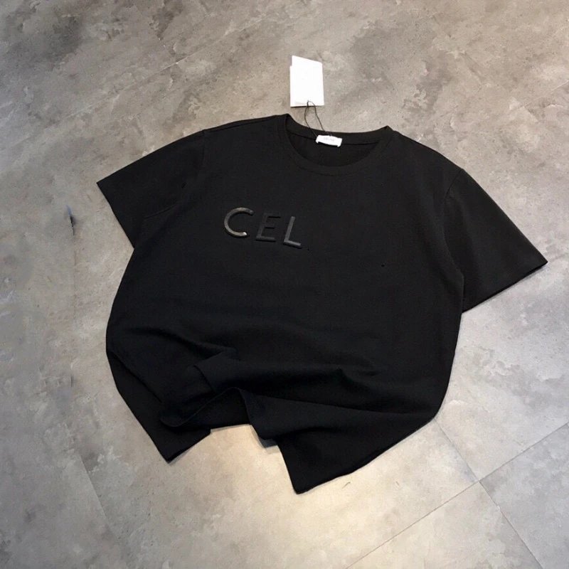 Celine black T-shirt in casual streetwear style - Image 3