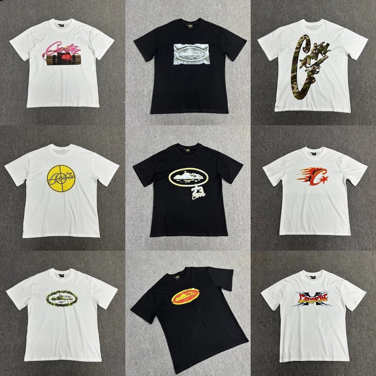 Corteiz multicolor T-shirt collection
