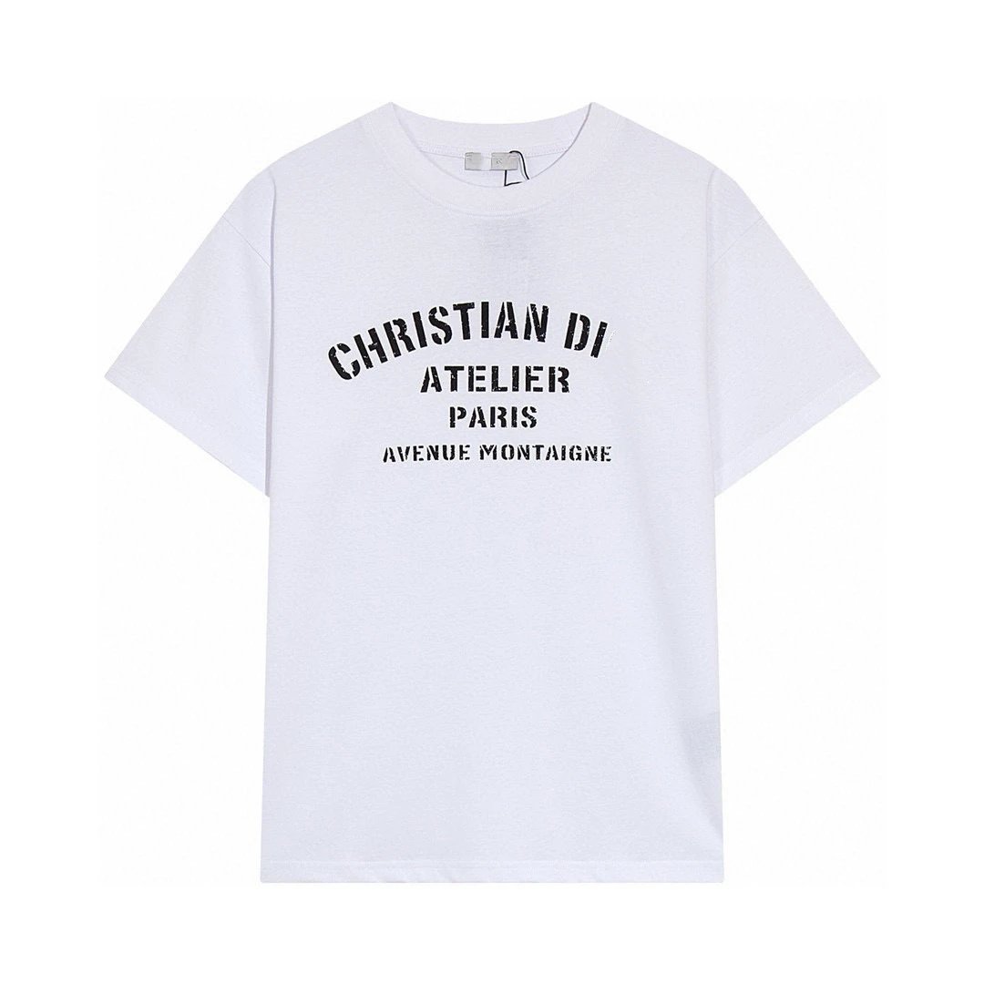Dior embroidered khaki T-shirt in casual streetwear style - Image 2