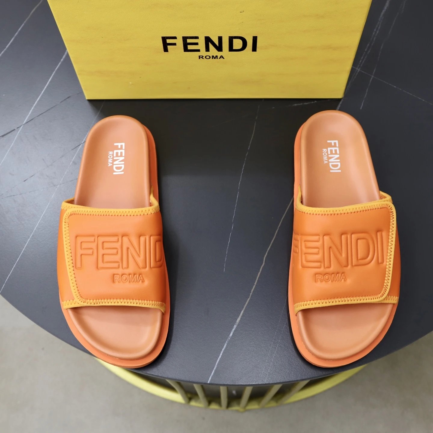 Fendi slides orange
