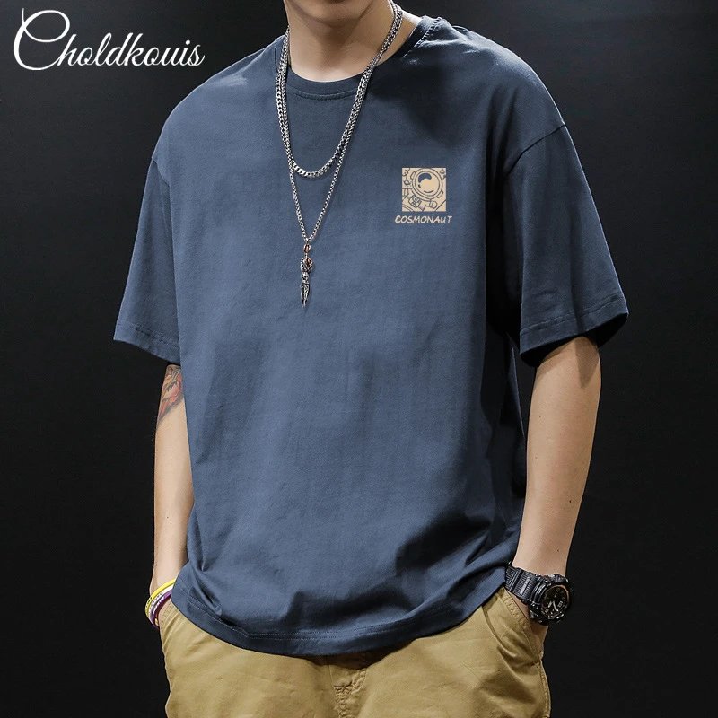 Foreign Trade blue T-shirt in casual streetwear style - Image 5
