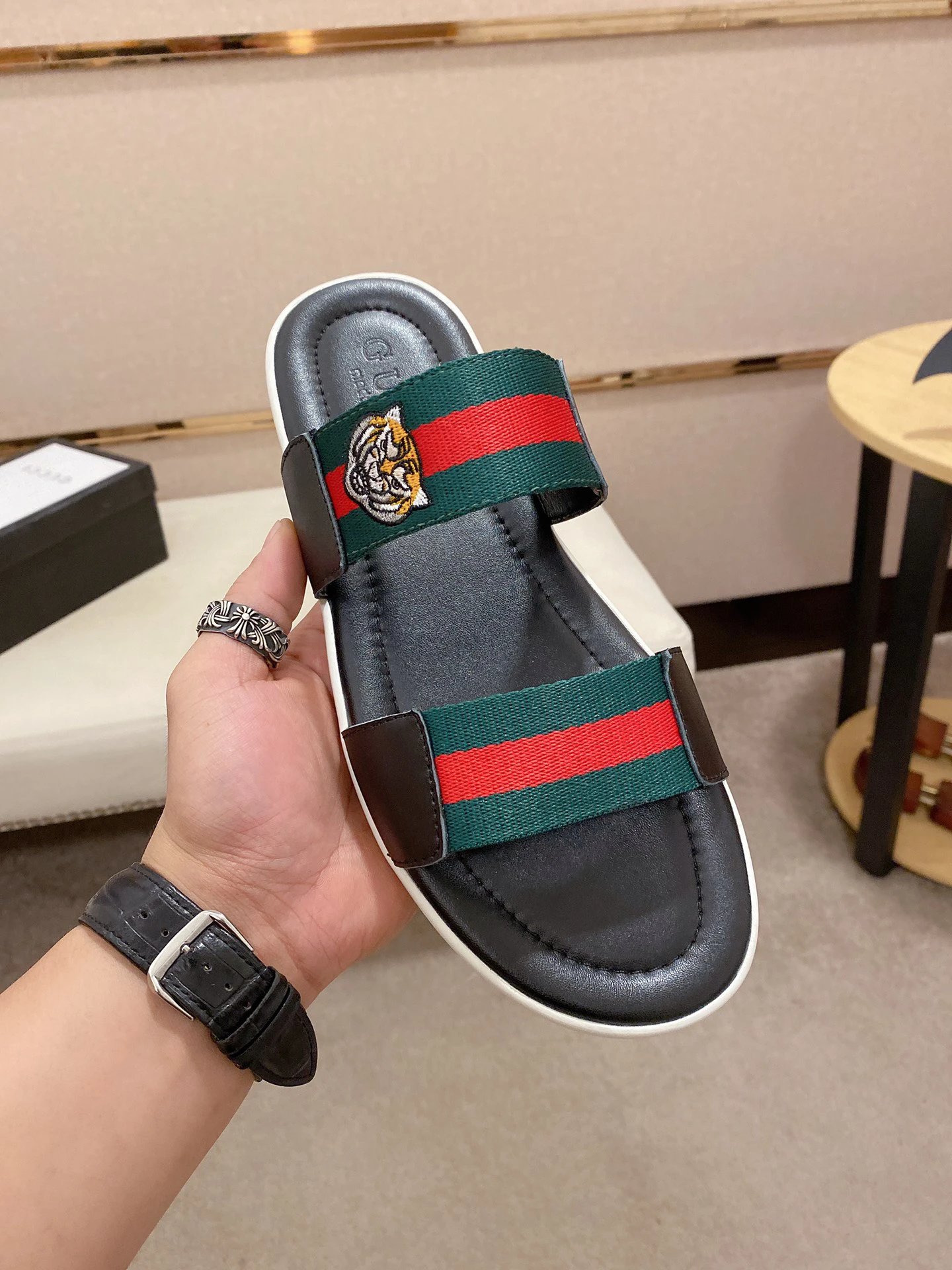 Gucci slides gray