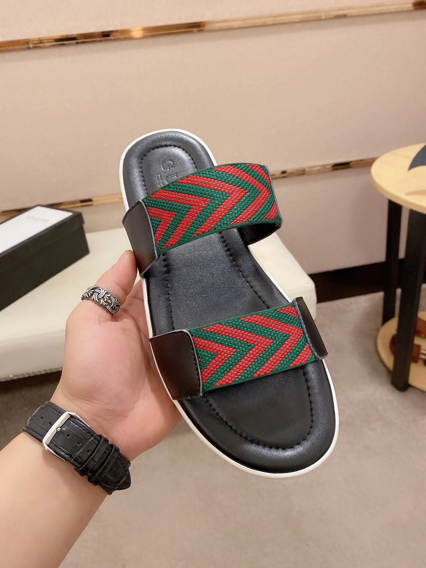 Gucci slides gray