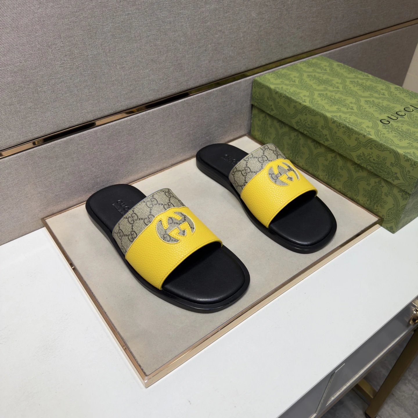 Gucci slides yellow