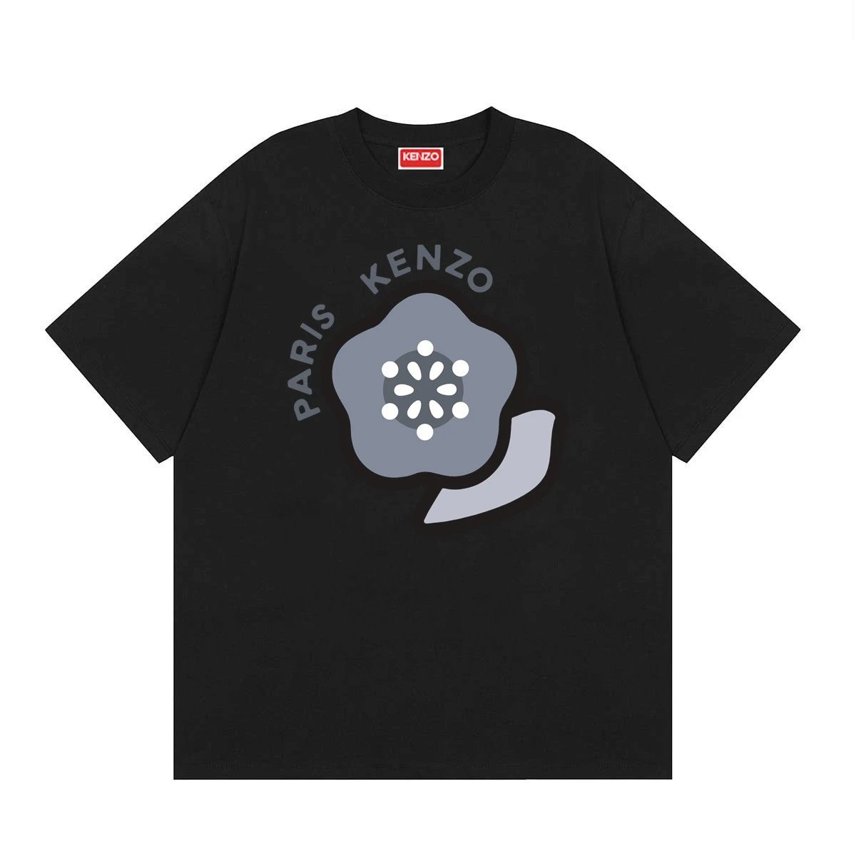 Kenzo black T-shirt in casual streetwear style - Image 39