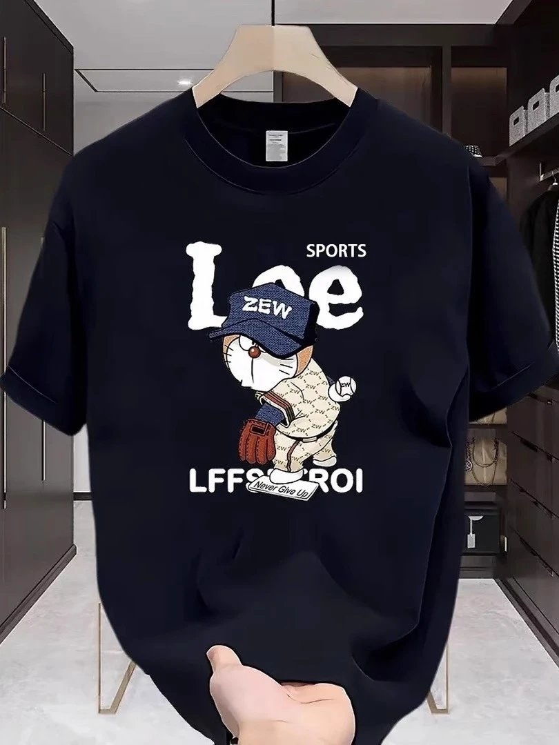 Lee black T-shirt in casual streetwear style - Image 2