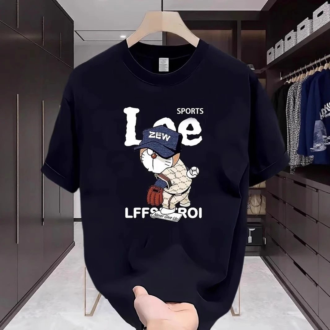 Lee black T-shirt in casual streetwear style