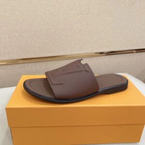 Louis Vuitton slides brown