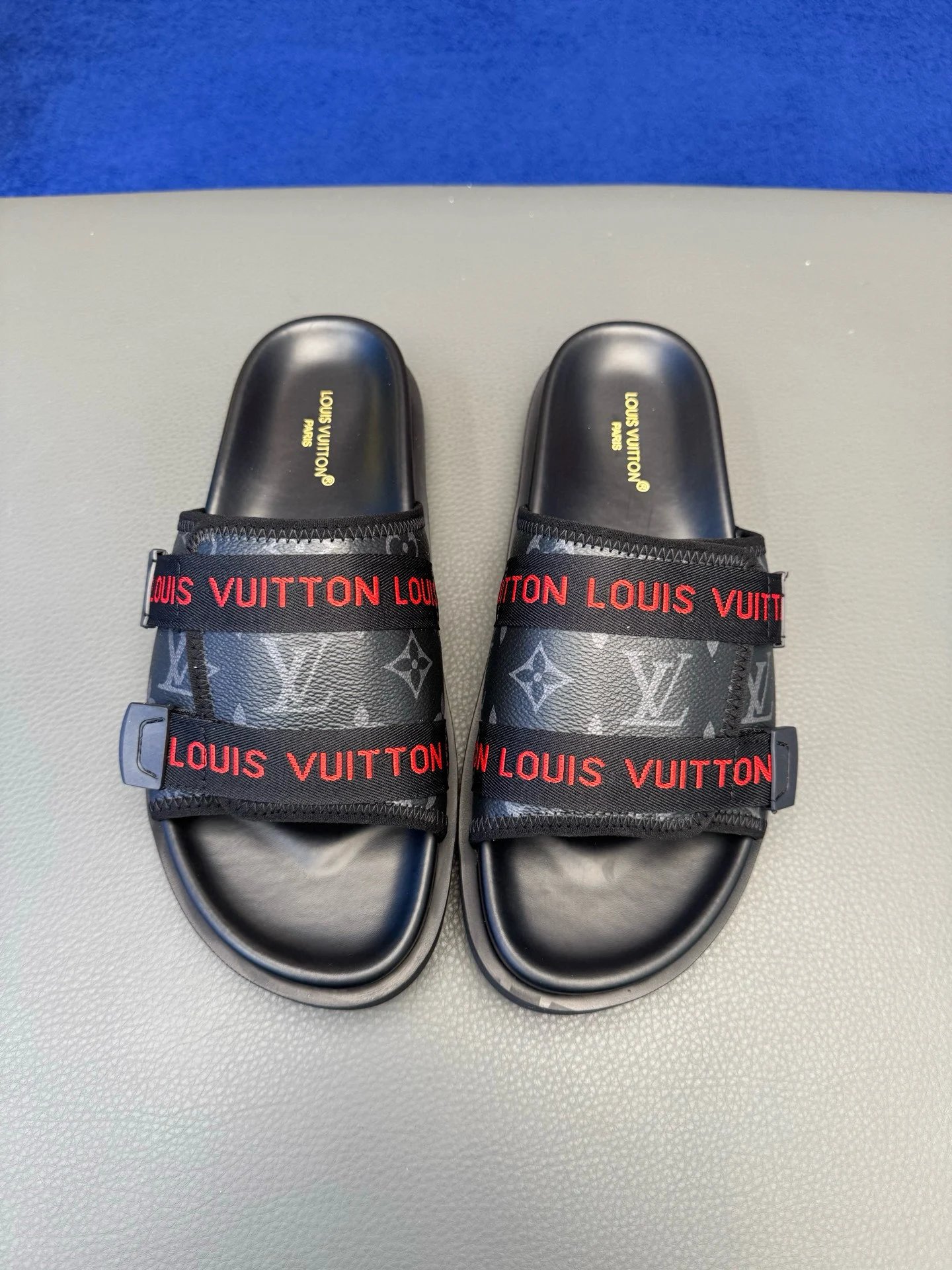 Louis Vuitton slides gray
