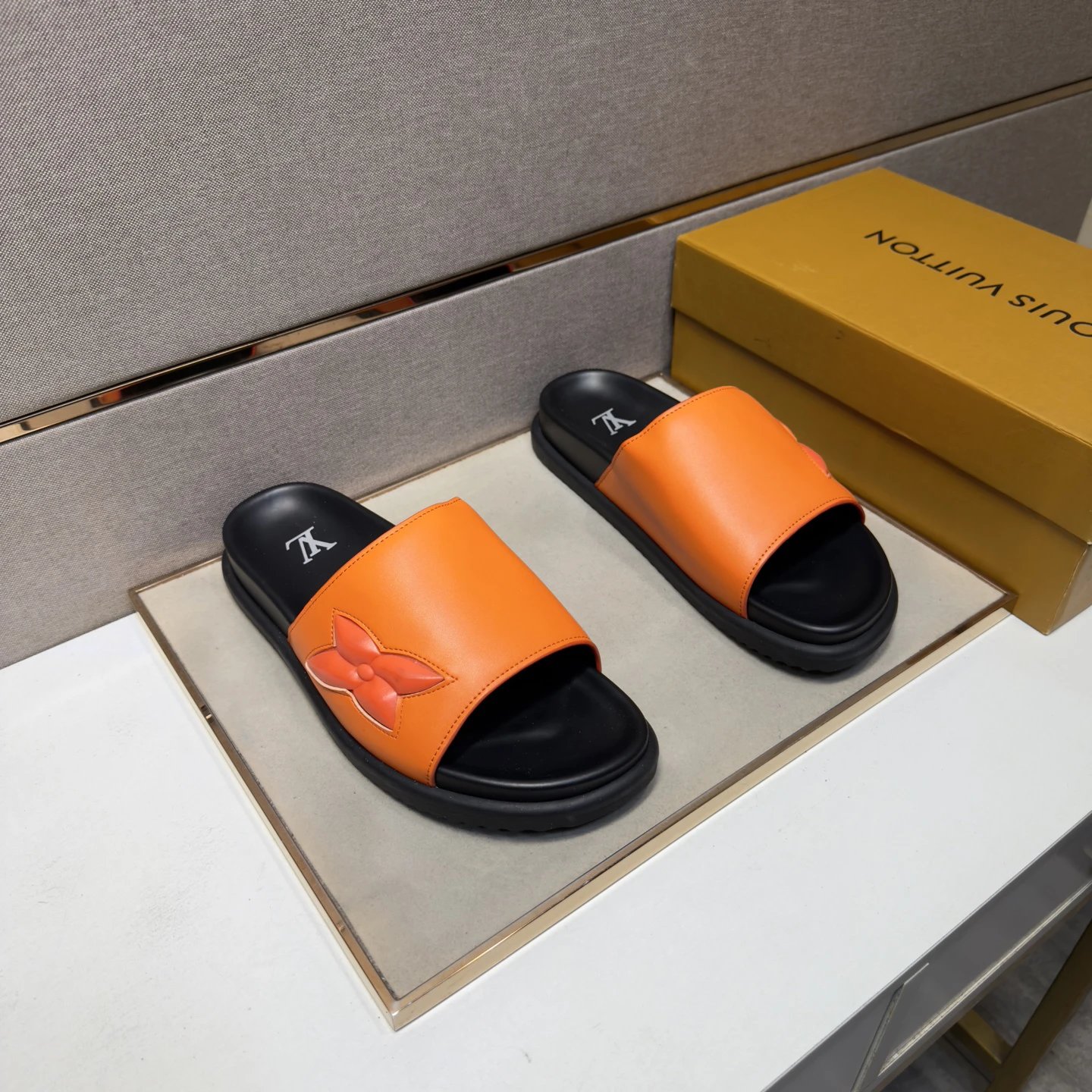 Louis Vuitton slides orange