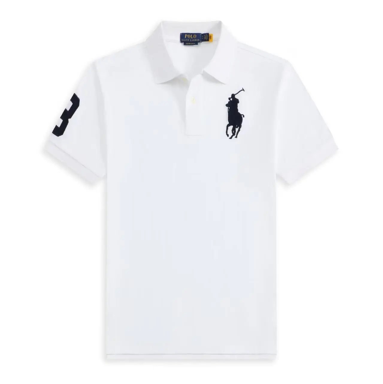 Polo Ralph Lauren white polo shirt in casual streetwear style