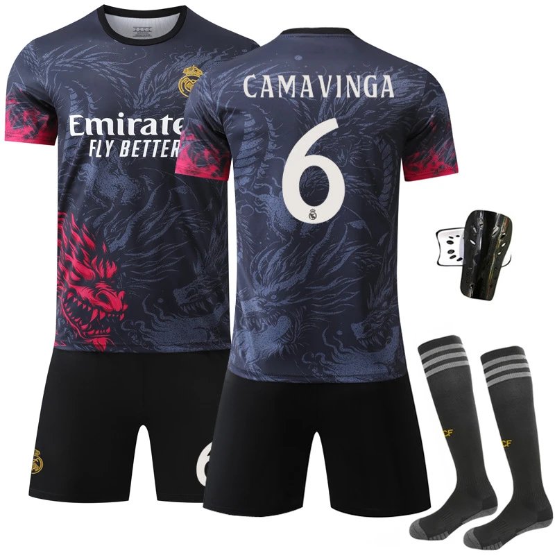 Real Madrid black T-shirt in casual streetwear style - Image 12