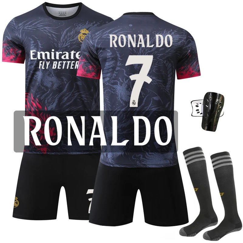 Real Madrid black T-shirt in casual streetwear style - Image 14