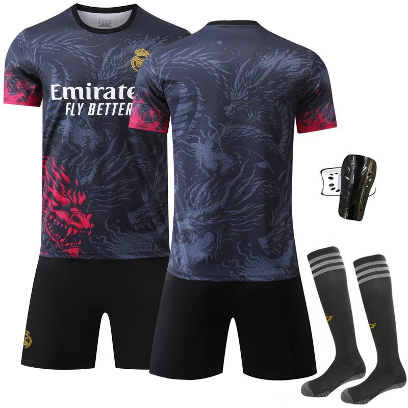 Real Madrid black T-shirt in casual streetwear style - Image 19