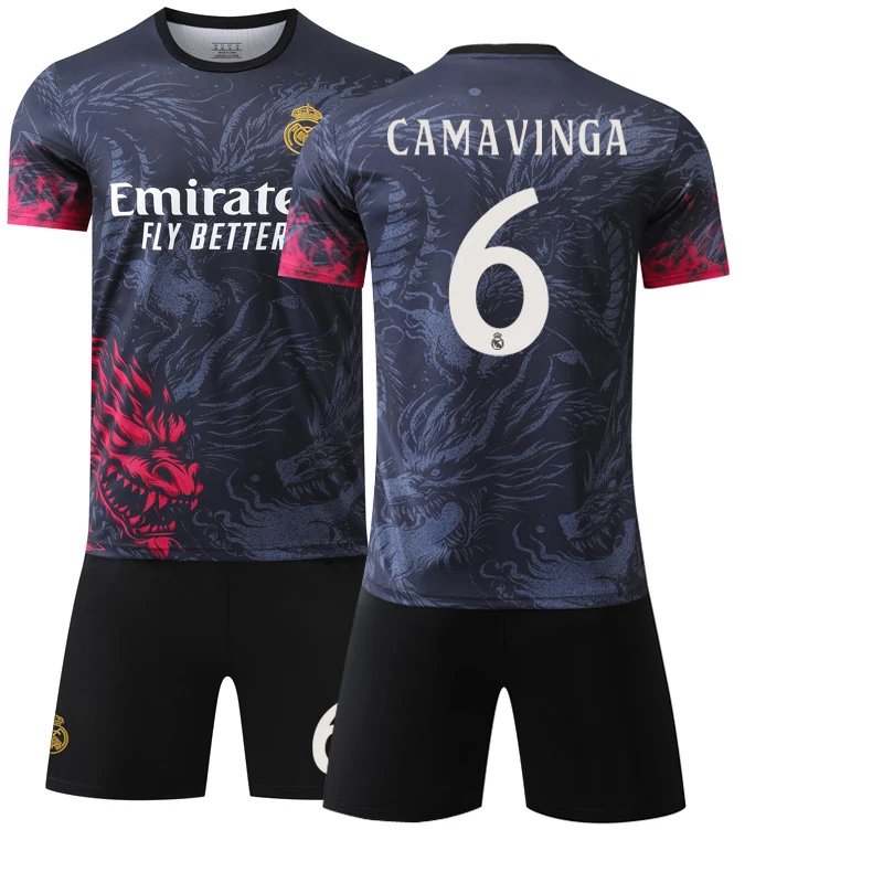 Real Madrid black T-shirt in casual streetwear style - Image 21