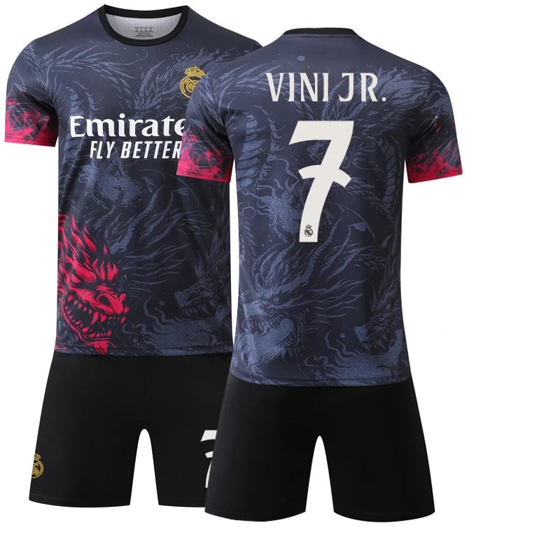 Real Madrid black T-shirt in casual streetwear style - Image 22