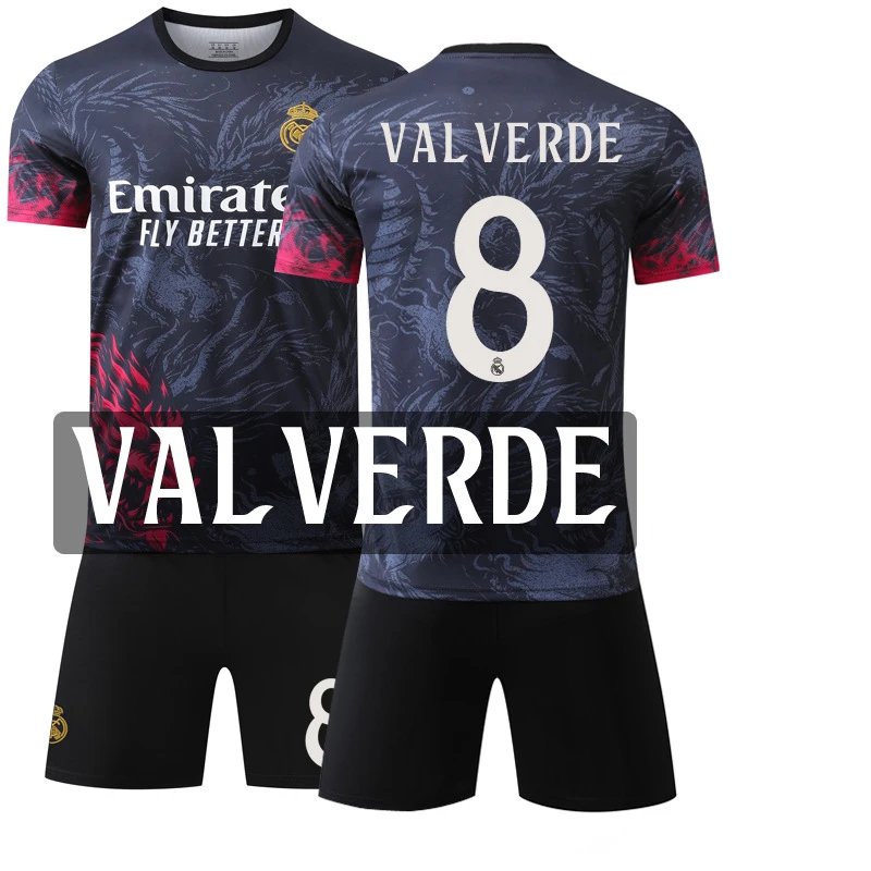Real Madrid black T-shirt in casual streetwear style - Image 24