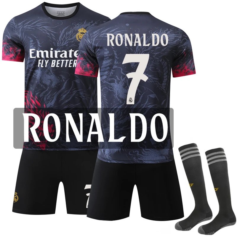 Real Madrid black T-shirt in casual streetwear style - Image 5