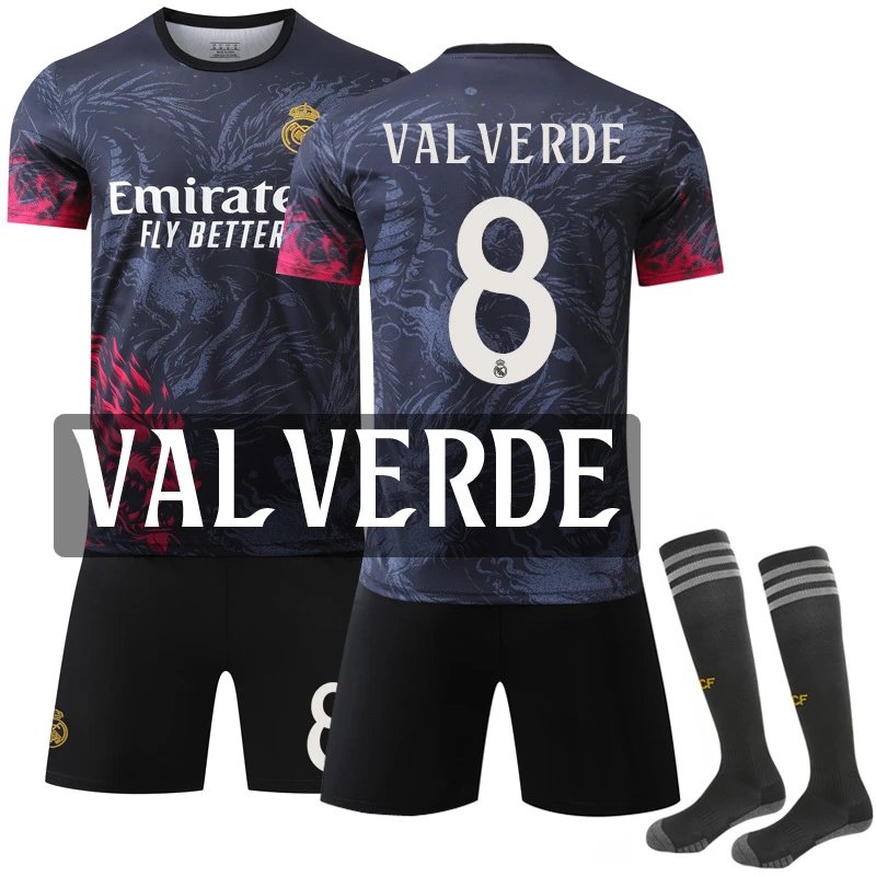 Real Madrid black T-shirt in casual streetwear style - Image 6