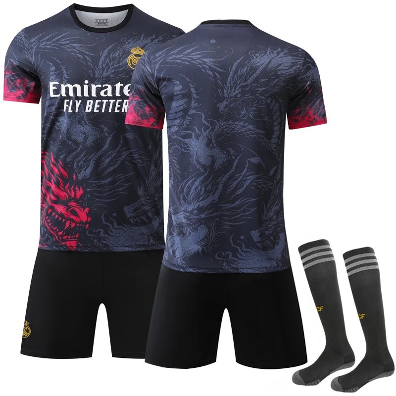 Real Madrid black T-shirt in casual streetwear style - Image 10