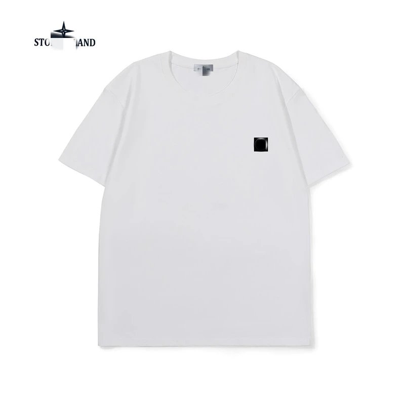 Stone Island gray T-shirt in casual streetwear style - Image 3