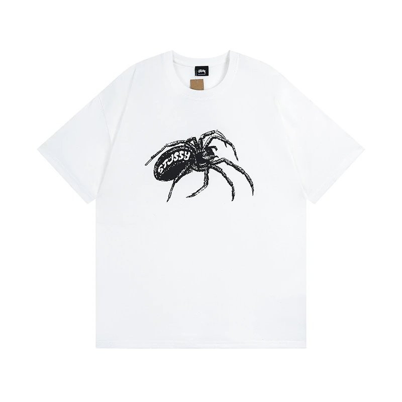 Stussy angel graphic green T-shirt in casual streetwear style - Image 2