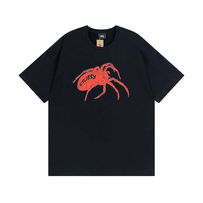Stussy angel graphic green T-shirt in casual streetwear style - Image 3
